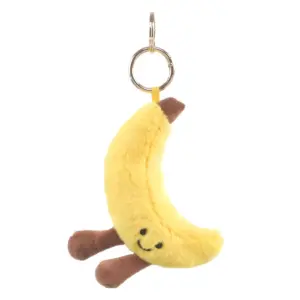 Bessie London CM111 Yellow Banana Plush Bag Charm Accessory