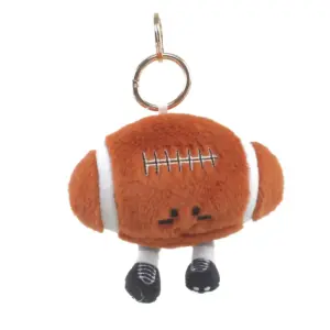Bessie London CM118 Rugby Ball Plush Bag Charm Accessory