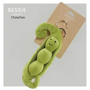 Bessie London CM207 Broad Bean Plush Bag Charm Accessory