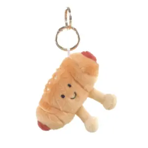 Bessie London CM212 Sausage Roll Plush Bag Charm Accessory