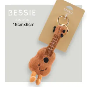 Bessie London CM379 Ukulele Plush Bag Charm Accessory