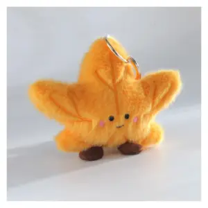 Bessie London CM436 Maple Leaf Plush Bag Charm Accessory