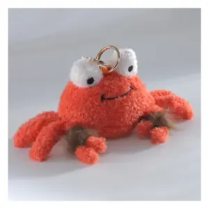 Bessie London CM443 Red Crab Plush Bag Charm Accessory