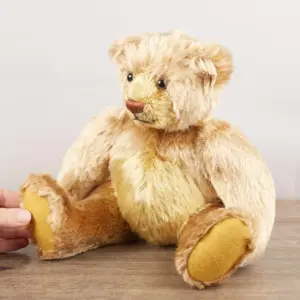 CoopersTown DWBEAUMONT Beaumont Jointed 34cm Gold and Light Brown Plush Bear