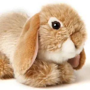 Uni Toys G80152A-BE Lop-Eared Rabbit Beige 18cm Lying Bunny Plush Toy