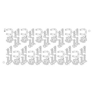 Good Luck - Pack Of 10 Silver On Silver Peel Off