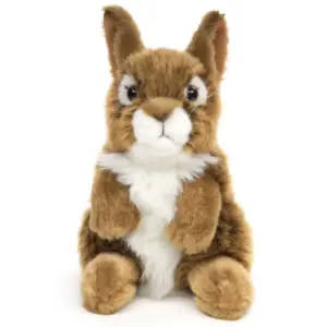 Uni Toys L68047A-BR Bunny Brown 18cm Standing Rabbit Plush Toy