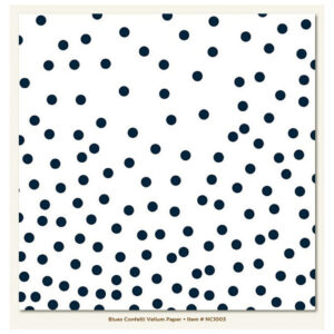 My Minds Eye Blues Confetti Vellum Paper