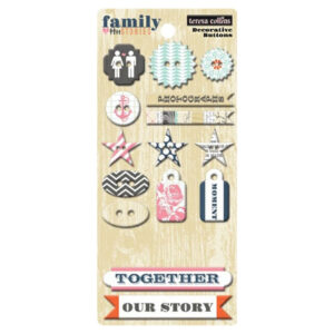 Teresa Collins Designs Family Stories Chipboard Buttons