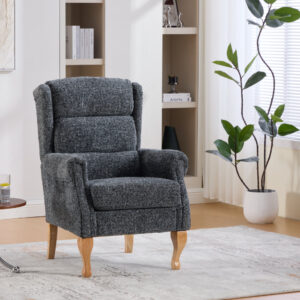 Nova Wingback Fireplace Chair - Stormcloud / Fabric