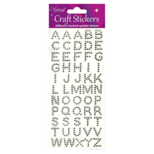 Alphabet Craft Stickers Clear/silver No.43