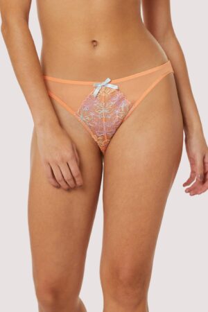 Naomi Orange Floral Embroidered Brief | UK 16 | Playful Promises