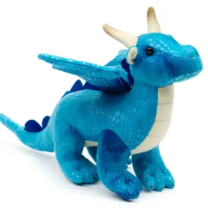 Uni Toys SD020123-B Blue Dragon 20cm Standing Mythical Creature Plush Toy