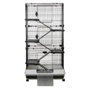 Rat, Chinchilla & Ferret Cage 80cm – Chatsworth 5-Level Grey/White | Little Friends
