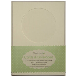 Trimcraft Circle Window Card 5x7card & Envelope Pack