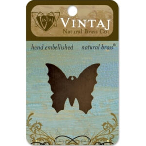 Vintaj Natural Brass Co. 34x32mm Monarch Butterfly