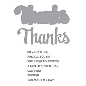 Spellbinders Thanks Expressions Stamp & Die