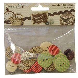 Trimcraft Dovecraft Wooden Buttons X 20