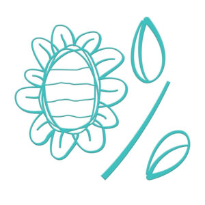 Spellbinders Sunflower Journal Etched Dies