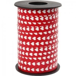 Creativ Curling Ribbon - Red White Herring Bone