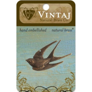Vintaj Natural Brass Co. 41 X 18mm Diving Sparrow