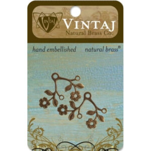 Vintaj Natural Brass Co. 28 X 22 Blossoming Duet