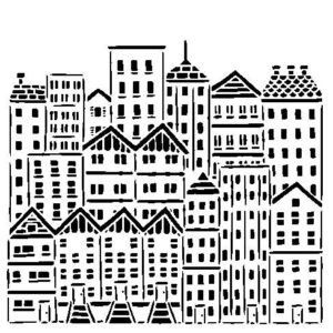 The Crafters Workshop 12x12 Stencil City Lights