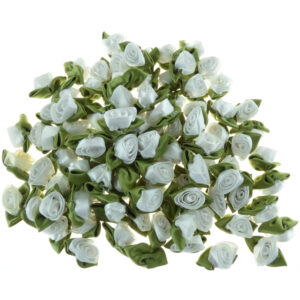 Stenco White - Large Ribbon Rose -pack 100