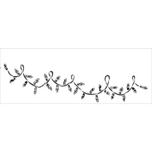 The Crafters Workshop 16.5x6 Stencil Merry Lights