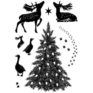 Card-io Evergreen Encounter A6 Clear Stamp Set