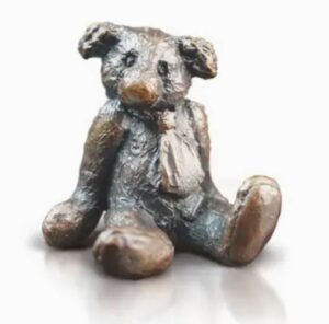 Richard Cooper 3003 Edgar Bronze Bear Wearing Tie Sitting Ornament