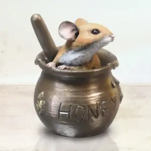 Richard Cooper 242BR Honey Pot Cold Cast Bronze Mouse Ornament