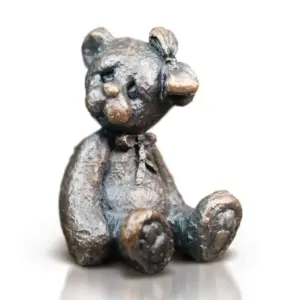 Richard Cooper 3009 Florence Bronze Bear Wearing Bow Sitting Ornament