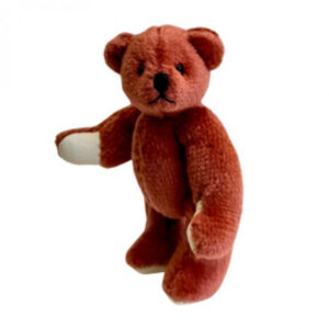 Hermann 15406 Teddy Coral Red Miniature Jointed Plush Bear