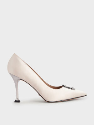 Charles & Keith - Satin Gem Pumps