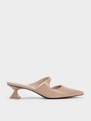 Charles & Keith - Vada Patent Asymmetric Sculptural Heel Pumps