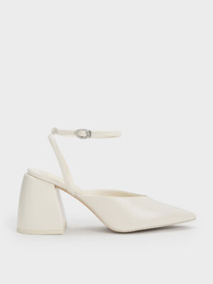 Charles & Keith - Chunky Heel Ankle-Strap Pumps