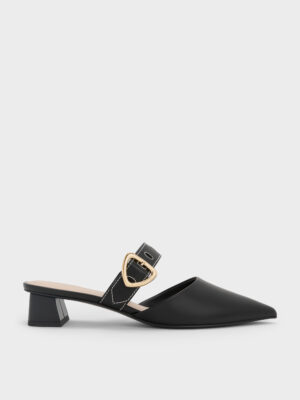 Charles & Keith - Sepphe Buckle-Strap Heeled Mules