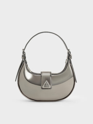 Charles & Keith - Trice Metallic Belted Shoulder Bag