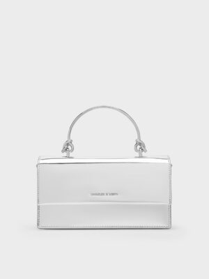 Charles & Keith - Kristine Metallic Sculptural-Handle Long Wallet