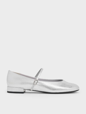 Charles & Keith - Gertrude Metallic Mary Janes