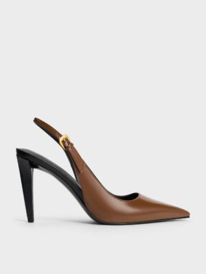 Charles & Keith - Cone-Heel Pointed-Toe Pumps