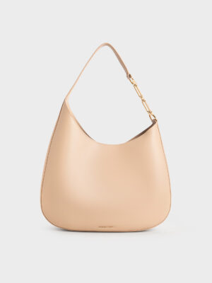 Charles & Keith - Agatha Chain-Accent Slouchy Hobo Bag