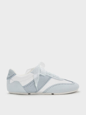 Charles & Keith - Cece Heart-Motif Sheer-Lace Sneakers
