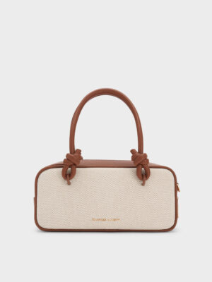Charles & Keith - Sammie Canvas Knotted-Handle Boxy Bag