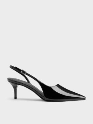 Charles & Keith - Patent Pointed Slingback Pumps