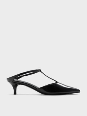 Charles & Keith - T-Bar Kitten-Heel Mules