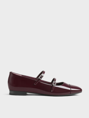 Charles & Keith - Patent Double-Strap Mary Janes