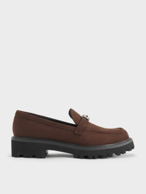 Charles & Keith - Lando Faux Suede Platform Loafers