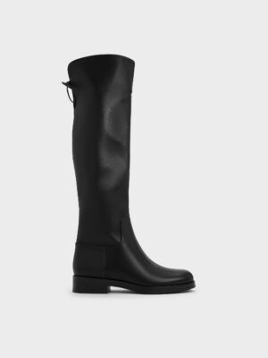 Charles & Keith - Fold-Over Thigh-High Boots